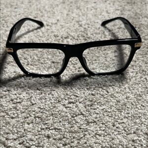 Versace Black Glasses with Gold Accents